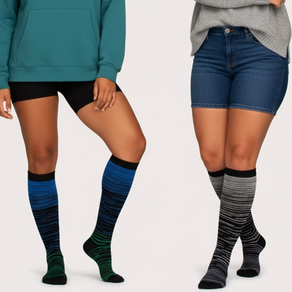 LeafSock™ Wide Compression Socks For Pain Relief (Stripes)