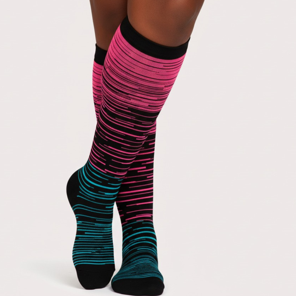 LeafSock™ Wide Compression Socks For Pain Relief (Stripes)