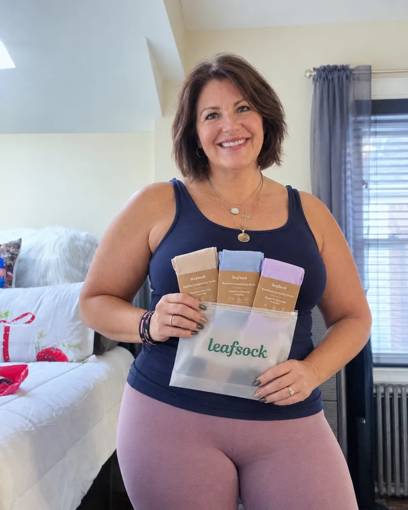 Brand-created LeafSock product scene in an everyday setting