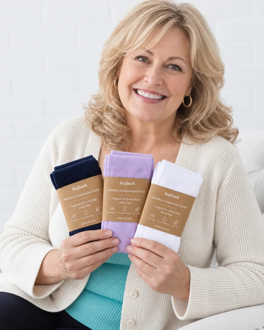 Brand-created LeafSock product scene in an everyday setting
