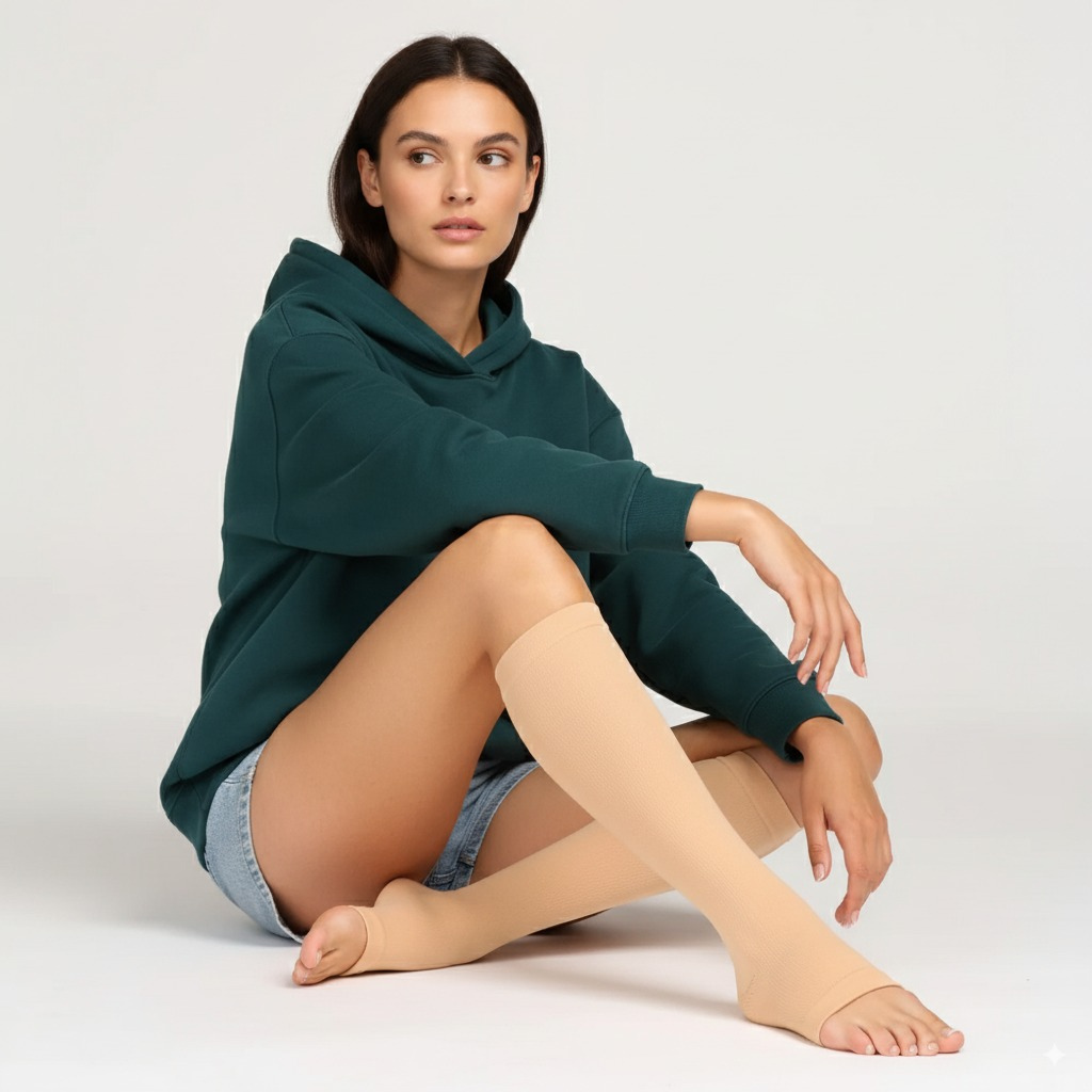 Toeless Wide Compression Socks